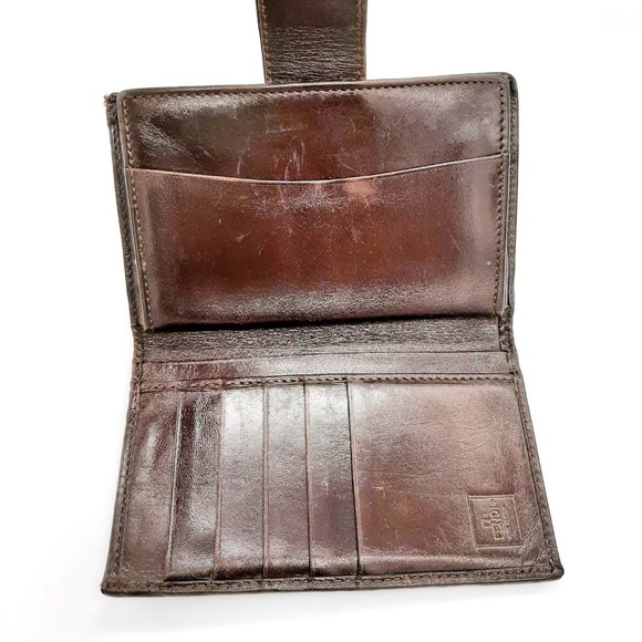 Fendi Zucca Bifold Snap Brown & Tan Leather Jacquard Small Wallet 5.25" X 3.25" - Picture 11 of 16
